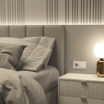 Выключатель одноклавишный (перламутровый рифленый) W1110013