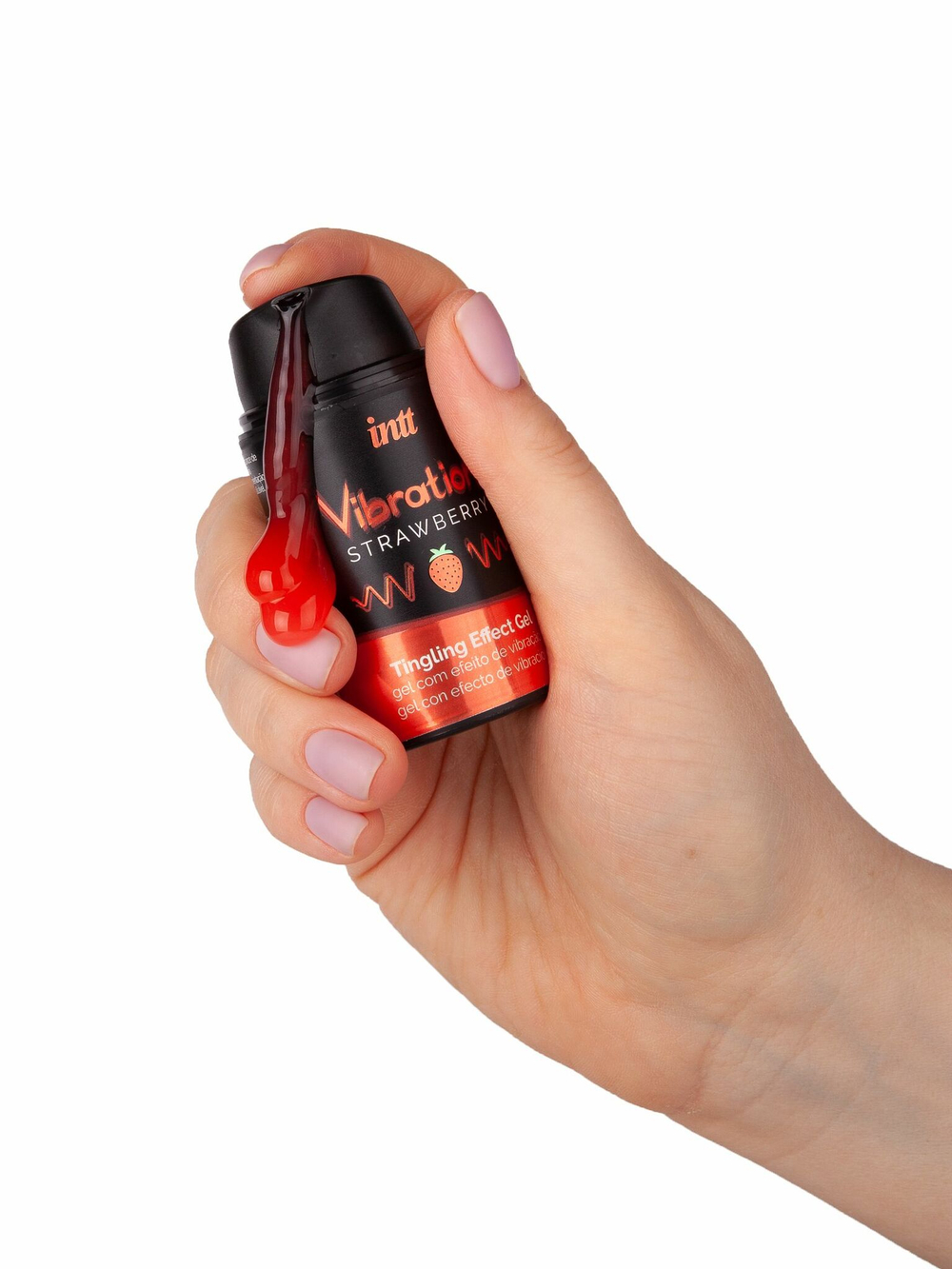 Возбуждающий гель INTT Vibration! Strawberry, вибрация, 15 мл