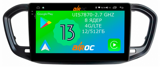 Магнитола для Lada Vesta NG 2022+ (без штатного экрана) - Airoc 2K AU-3013 на Android 13, TS20, 12/512Гб, SIM-слот