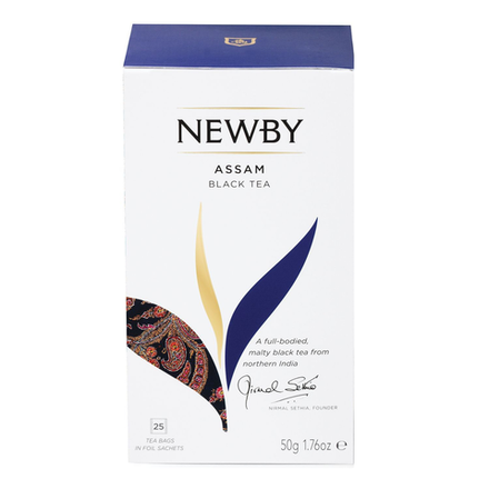 Чай черный в пакетиках Newby Assam, 25 пак