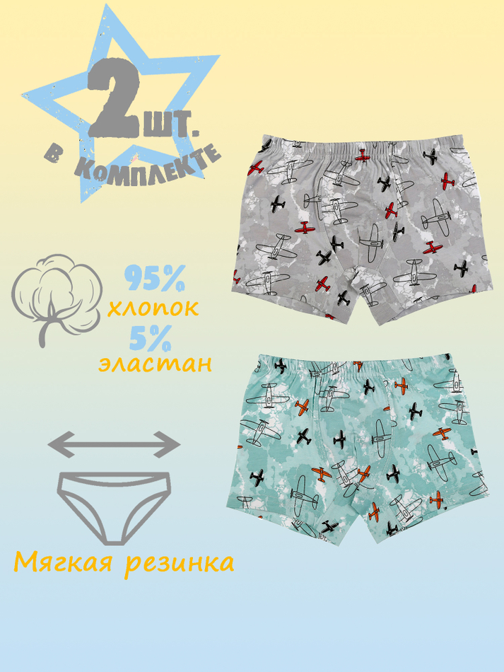 Боксеры для мальчика (2 штуки в упаковке)