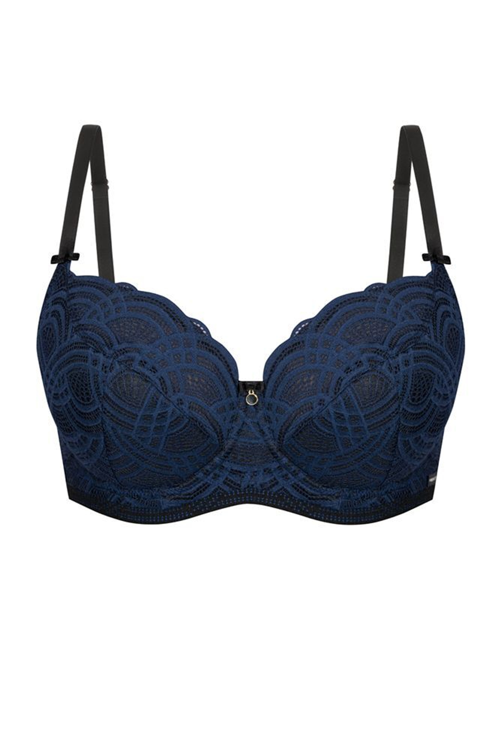 Красивый бюстгальтер Debora с чашками на тонком поролоне (Размер: 80H) (Цвет: темно-синий)