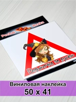 Наклейка - Ведьма за рулем