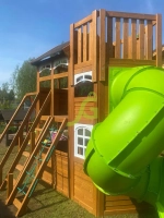 Детская площадка Клубный домик 4 Luxe с тремя горками