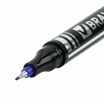 Маркер перманентный BRAUBERG "Jet", СИНИЙ, супертонкий металлический наконечник 0,5 мм