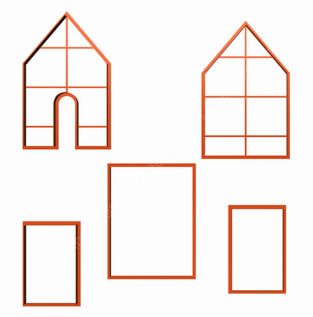 Формы для пряников Зимний домик. Набор форм 5шт.