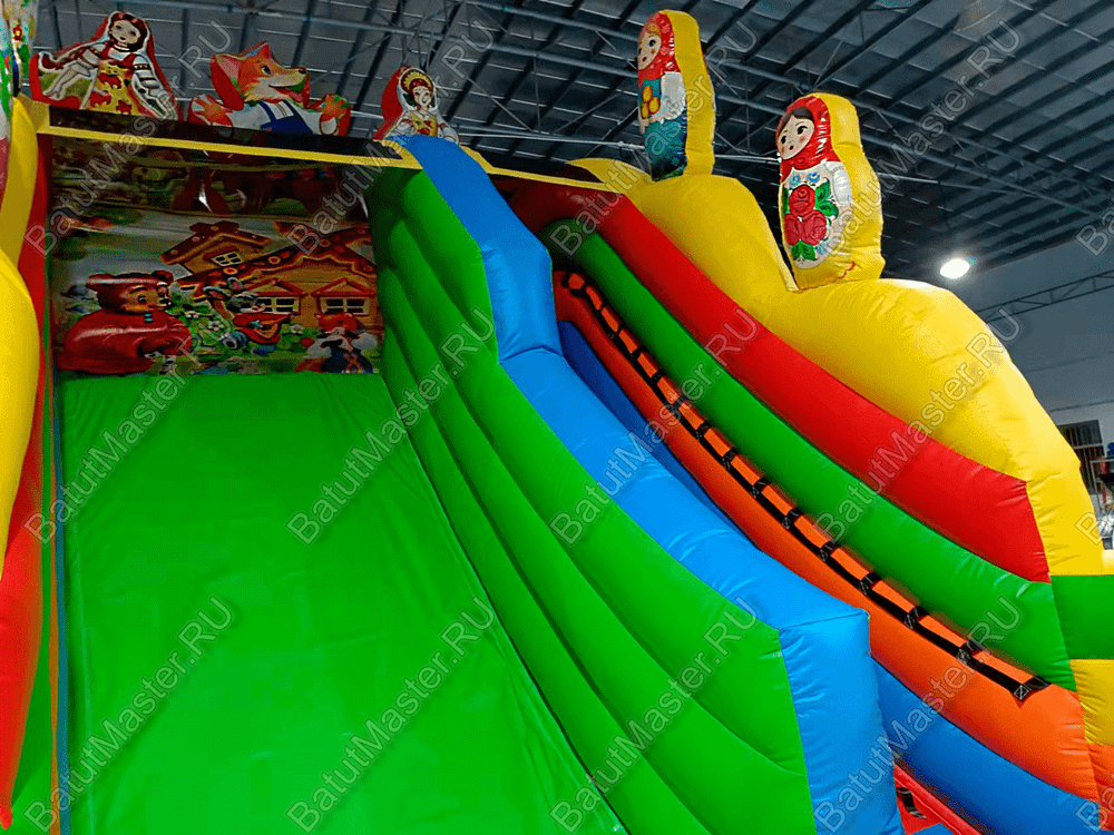 Надувная горка "Русская народная" 7*4*6 м
