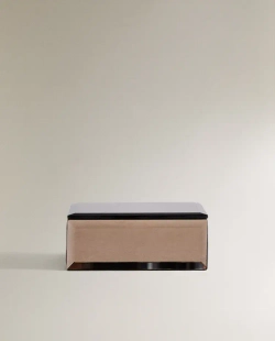 ZARA HOME МАЛЕНЬКАЯ ЗЕРКАЛЬНАЯ ШКАТУЛКА ДЛЯ ДРАГОЦЕННОСТЕЙ, ПРОЗРАЧНЫЙ