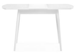 Стеклянный стол Калверт 94(126)х64х75 белый