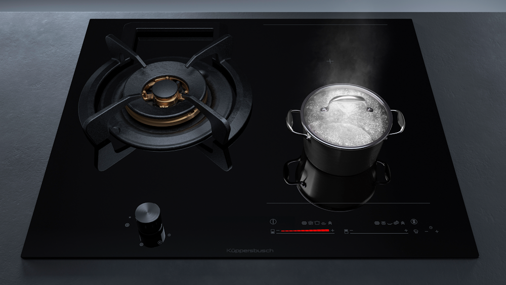 Газовая варочная панель с индукцией Kuppersbusch KIG 6850.0 SR-E5