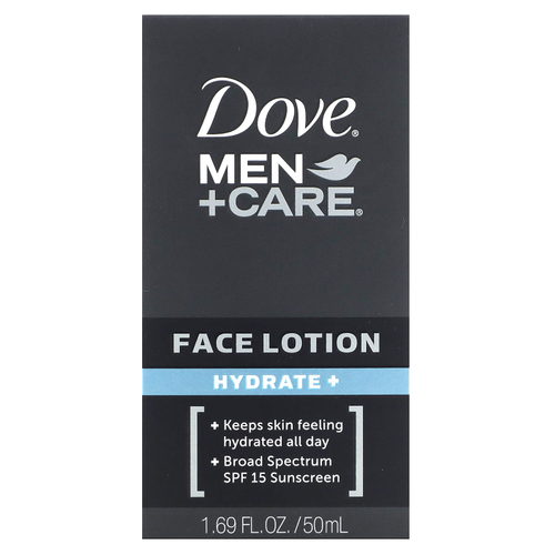 Dove, Men + Care, лосьон для лица, увлажнение, SPF 15, 50 мл (1,69 жидк. унции)