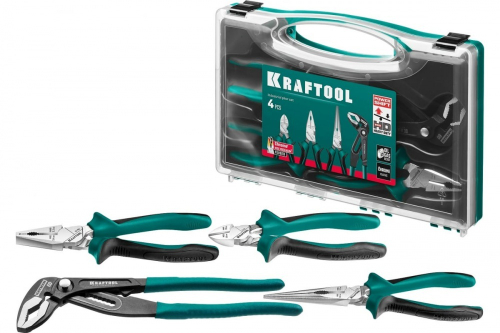 Набор губцевого инструмента (4 предм.) KRAFTOOL (10/1шт)