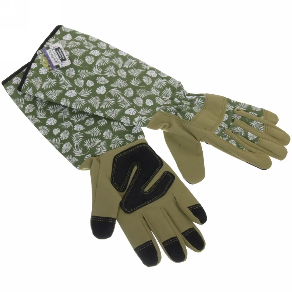 Перчатки полиэстер для защиты от роз «Golden rose-Листья» с удлиненными рукавами