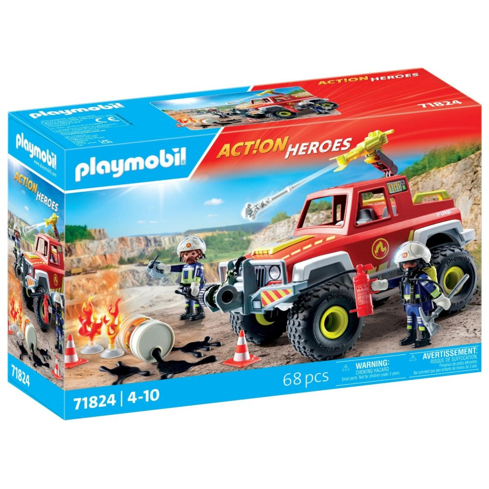 Игровой набор Playmobil 71824 Пожарная машина 71824 68 деталей — фото 1