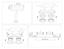 Ambrella Светильник встраиваемый IP44 с высокой степенью пылевлагозащиты IP Protect TN6615