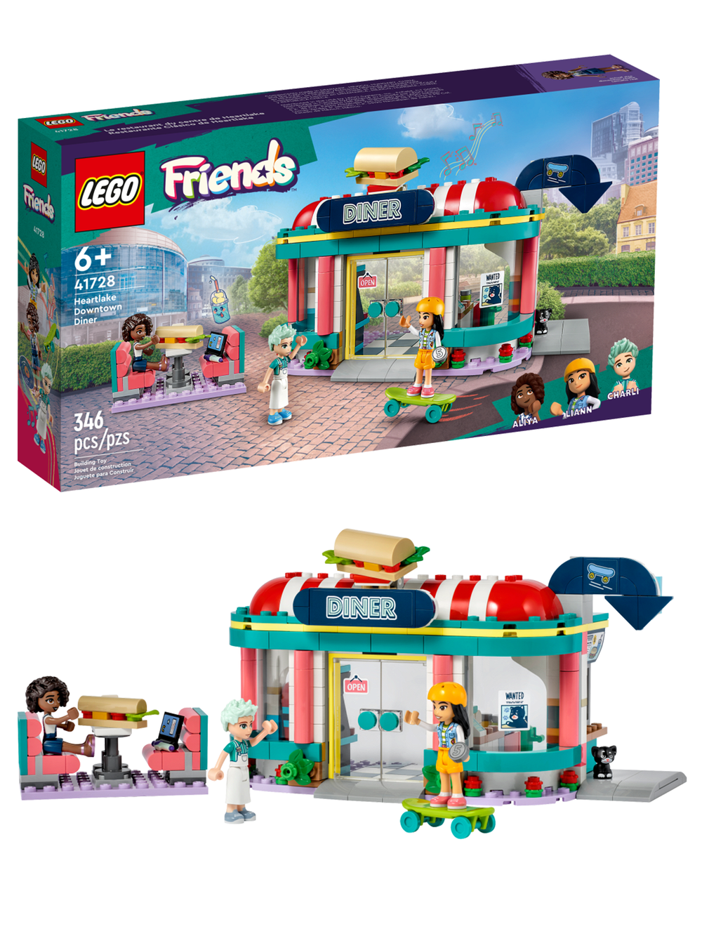 Конструктор LEGO Friends 41728 Лего "Закусочная в центре Хартлейк"