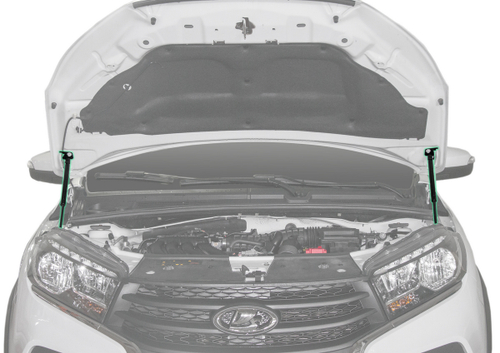 Газовые упоры капота Pneumatic для Lada Xray 2015-н.в./Xray Cross 2018-н.в., 2 шт., KU-LD-Xray-00