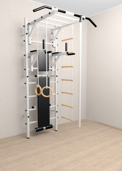 Шведская стенка Sv Sport 525 (Турник рукоход/Брусья/Скамья/Канат/Kольца/Лестница)