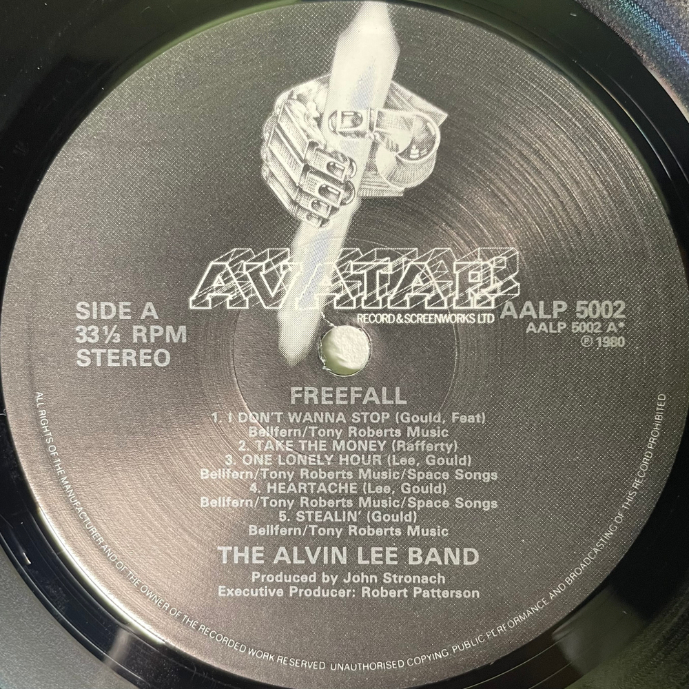 The Alvin Lee Band ‎– Free Fall (Англия 1980г.)