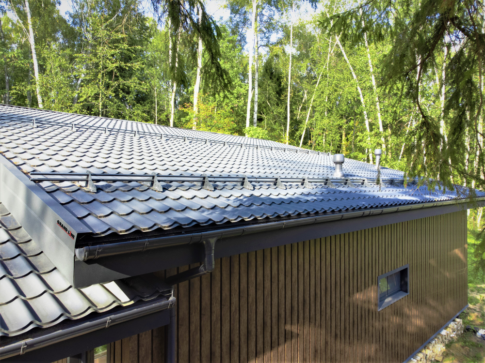 Металлочерепица Классик ("Classic") v01 0,5 Drap TX RAL 7024 мокрый асфальт