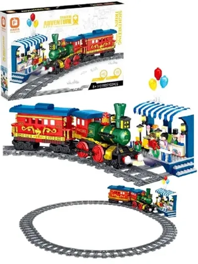 Конструктор Экскурсионный Ретро поезд 732 детали