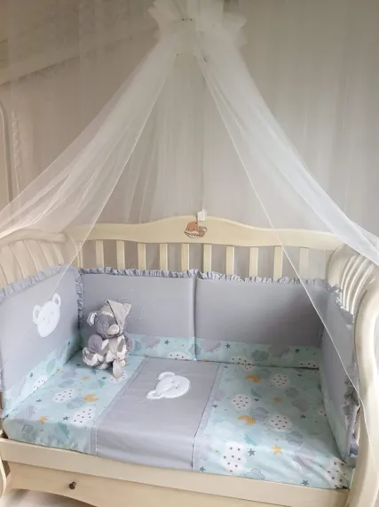 Набор в кровать для новорожденных Lollycottons Deni, Серый