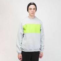 Свитшот CODERED Block, серый/лайм, утеп.