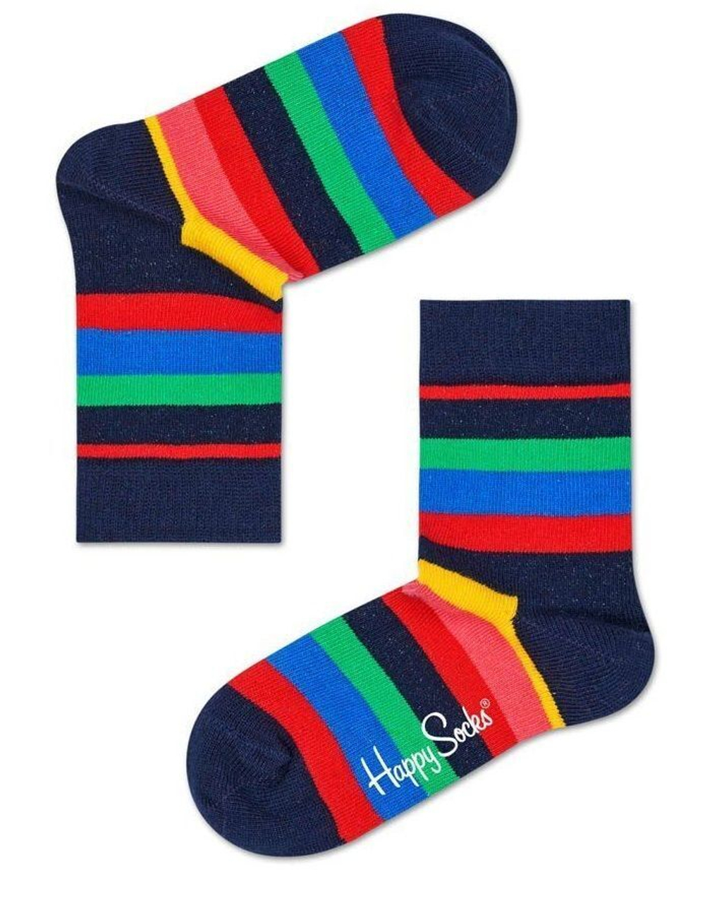 Детские носки Kids Stripe Sock с цветными полосками (Размер: 4-6Y) (Цвет: темно-синий)