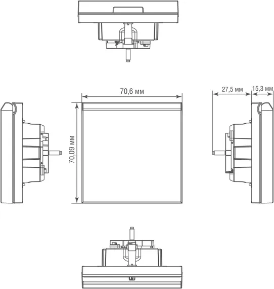 Donel R98 METAL латунь накладка для розетки Schuko с с крышкой, 16A 250 В~, серия DA