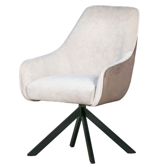 Стул NATALIE-2. поворотный, Model Cream / Model Cacao / Черный