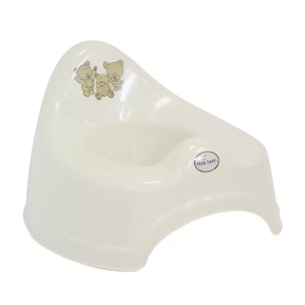 Горшок детский "Мишка" муз. (white-белый)