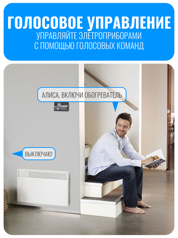 Умное Wi-Fi реле с датчиком температуры Smart Aura