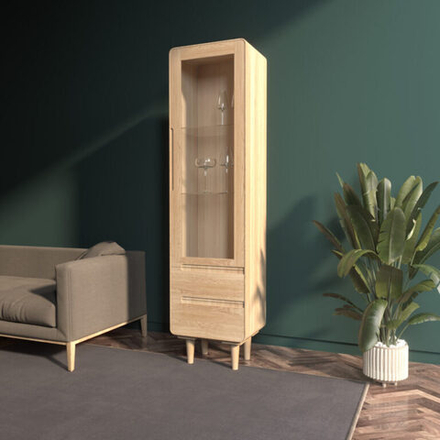 Шкаф-витрина из массива Amandi для гостиной