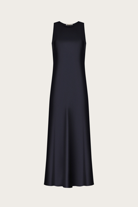 ПЛАТЬЕ - СОРОЧКА ИЗ ЧЕРНОГО ШЕЛКА