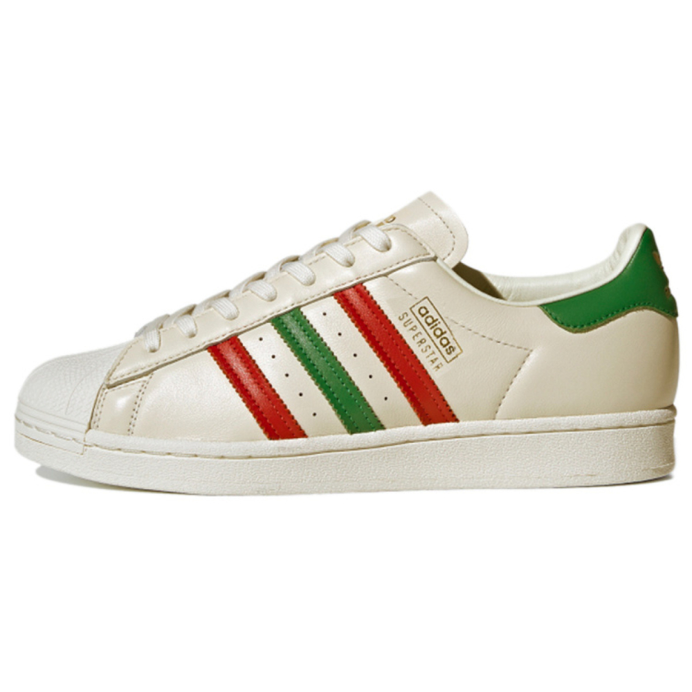 Кроссовки Adidas Originals Superstar Cream Red Green