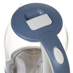 Чайник электрический Lofter, C03, синий, 2 л, 1500 Вт, скрытый нагревательный элемент, подсветка, стекло