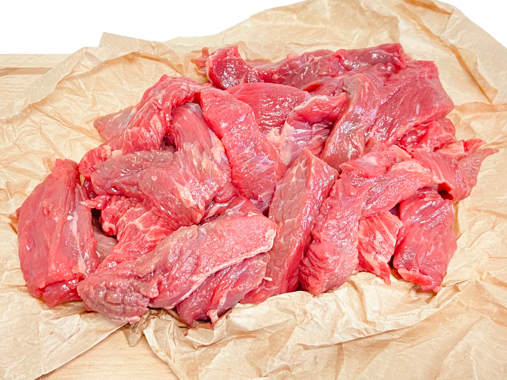 Биффстроганов из мраморной говядины, 600г, ВУ, ПОРЦ, ROSSO