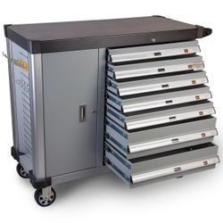 WDK-907E Тележка инструментальная, 7 ящиков и боковой отсек