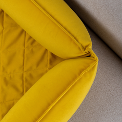 Диванный лежак из микровелюра, желтый 90х60 Rachel WOW