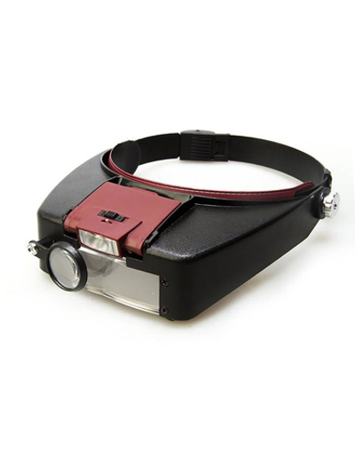 Лупа MG81007-A (налобная с подсветкой)