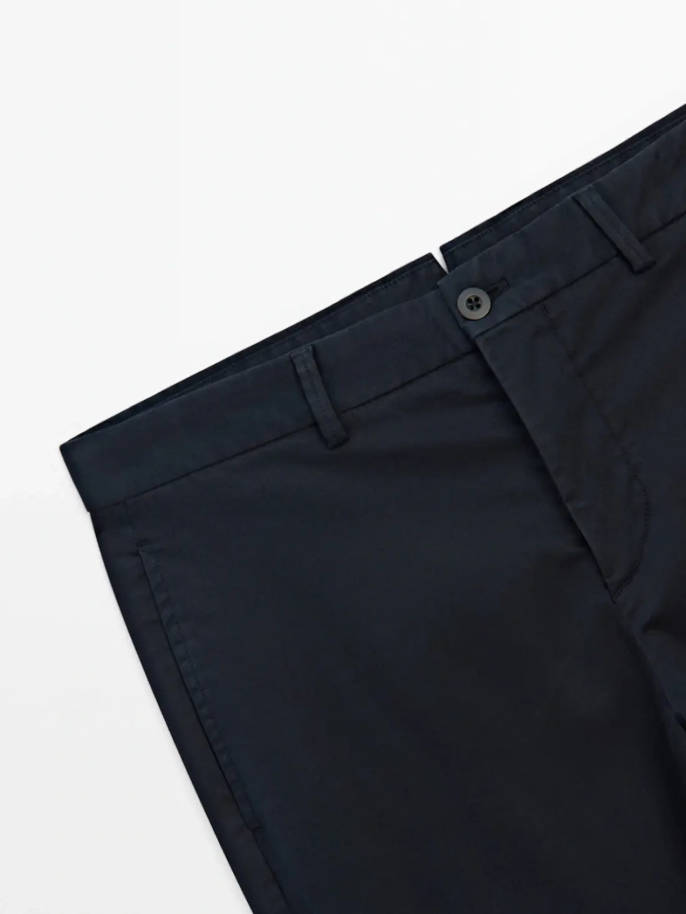 Massimo Dutti Зауженные брюки чинос из хлопка, темно-синий