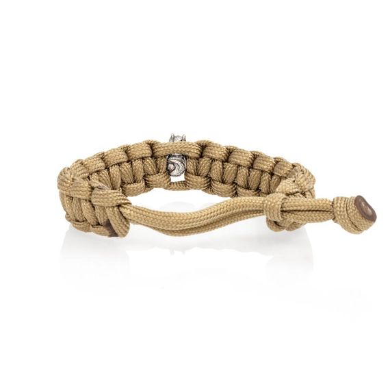 Браслет с шармом Белка из мельхиора - армейский паракорд, вид 3