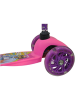 Самокат детский "Световые колеса", трехколесный, регулировка руля, розовый