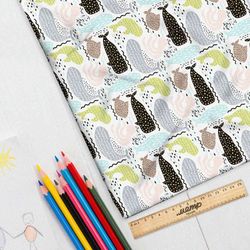 Ткань блэкаут киты и кашалоты