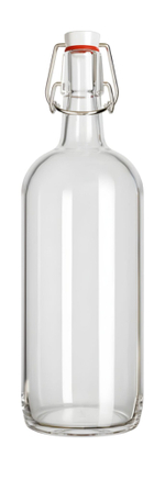 Бутылка бугельная 1 л, с бугельной пробкой (светлая), 4 шт.