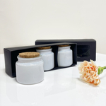 Набор коробка черная с баночками