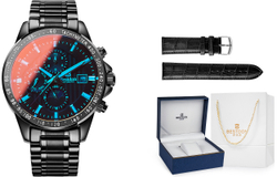 Bestdon Automatic Mechanical Movement Stainless Steel Watchband Watch Men"s Watches Black Dial