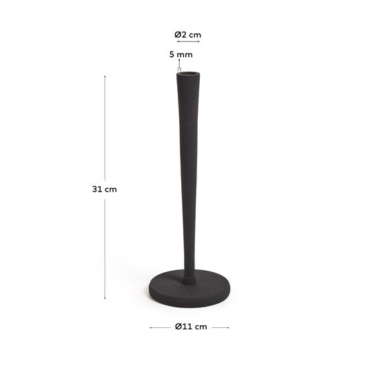 Zarela Черный большой металлический подсвечник