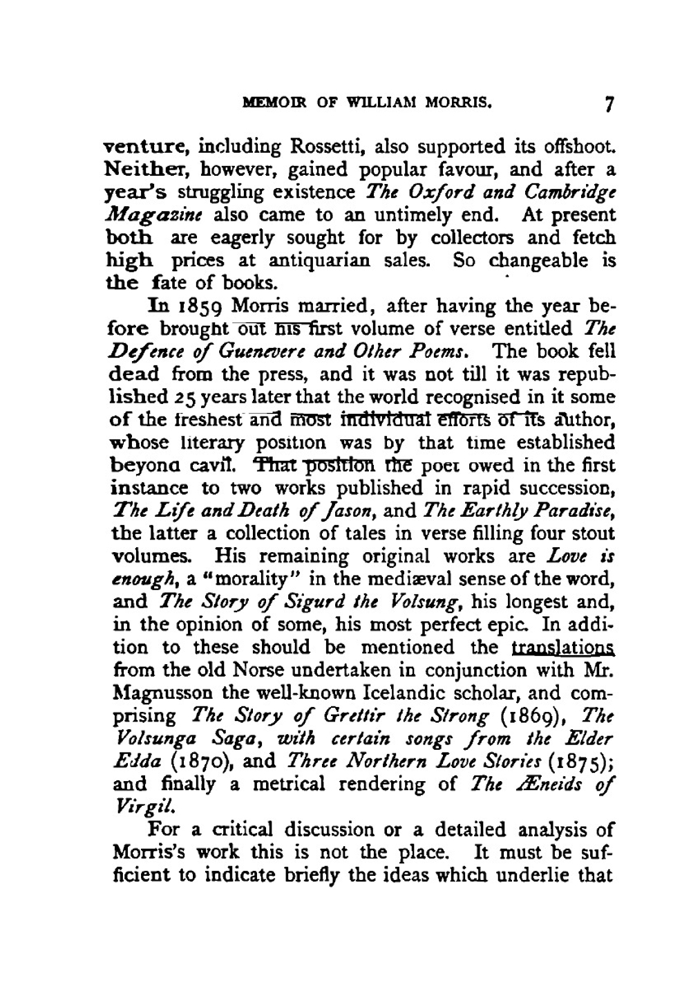A Selection from the Poems of William Morris | William Morris