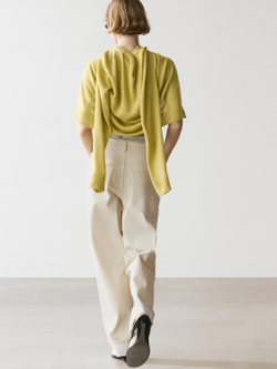 Massimo Dutti Короткий кардиган изо льна, лаймовый